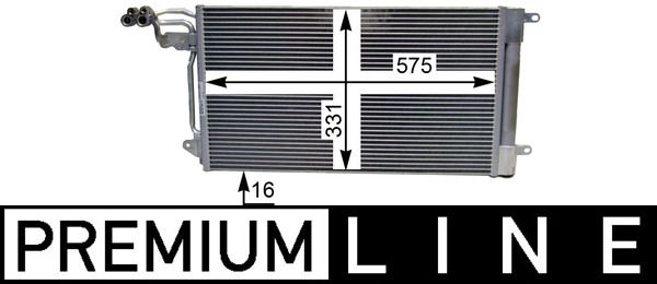 MAHLE AC566000P | (+) Klima Radyatörü (575X331x1.6) Audi A1 Volkswagen Polo 12 Tfs I 1.4 Tfs