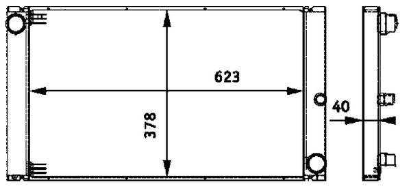 MAHLE CR579000P | (+) Su Radyatörü (623X378x40) BMW E60 E61 M57 D25 (256D2) (Eno:8Mk37671912