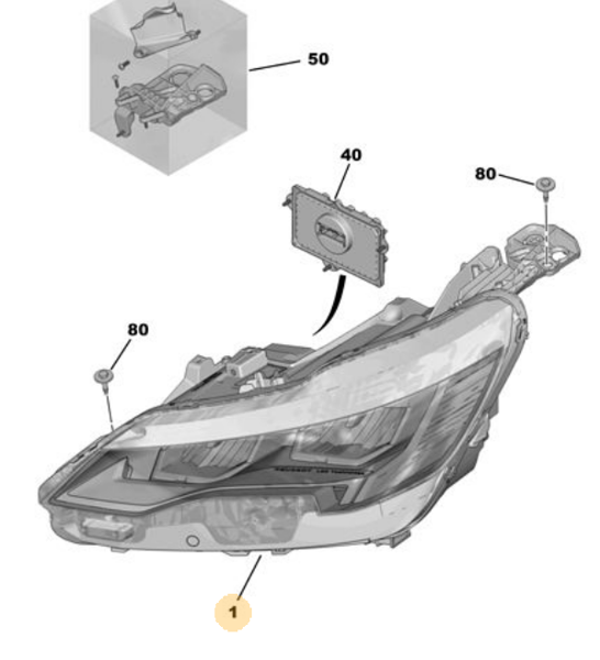 PSA 1675889480 | Sağ Far Eco Led 3008 P84 Yeni Kasa