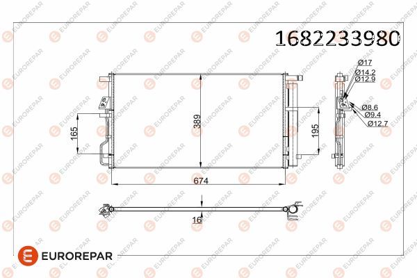 EUROREPAR 1682233980 | Klima Radyatörü