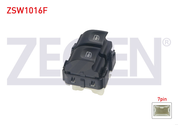 ZEGEN ZSW1016F | Cam Açma Anahtarı Çiftli Beyaz Soketlı Turuncu Işık 7 Pin Renault Captur-Clio IV 2013-/ Kangoo 1998-2008 / Symbol II 2008-2012 / Dacia Logan II-Dokker-Sandero-Lodgy 2008 -