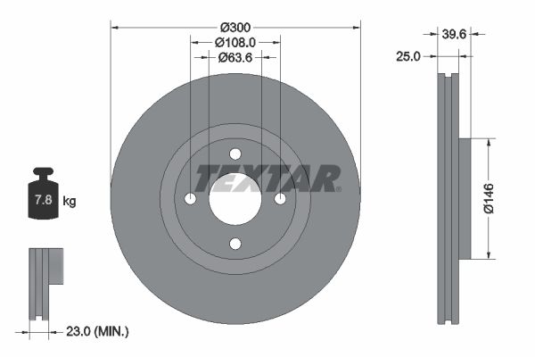 TEXTAR 92315503 |Ford Ecosport  Fren Disk Takımı TEXTAR Marka