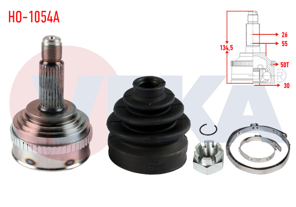 VEKA HO-1054A | Aks Kafası Sol-Sağ On Dıs Honda Civic V 1.5İ ABS li 50 Dıs 26X30x55 Uzunluk 136mm 1995-2001