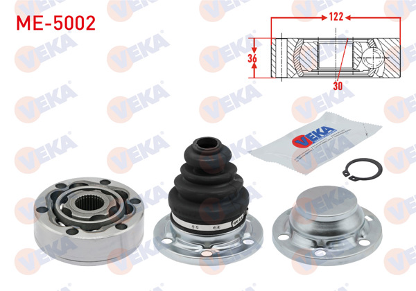 VEKA ME-5002 | Aks Kafası Sol-Sağ On Ic 30X36x122 Mercedes Vito (638) 108 CDI 1997-2003