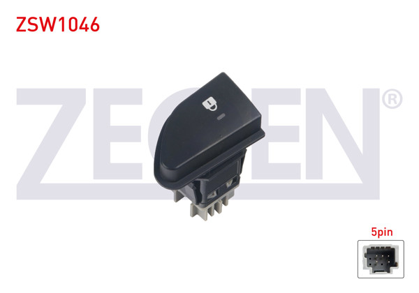 ZEGEN ZSW1046 | Kapı Kilit Anahtarı 5 Pin Renault Clio IV-Captur 2012-/ Dacia Duster 2012 -