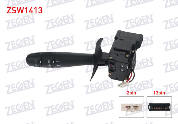 ZEGEN ZSW1413 | Far Sinyal Kumanda Kolu 13 + 2 Pin Renault Megane I-Kangoo-Scenic I 1996-2008