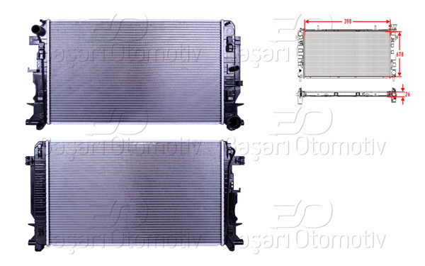 WISCO 1113327-00 | Su Radyatörü Brazing Mt 398X678x26 mm VW Crafter. Mercedessprınter 06 >