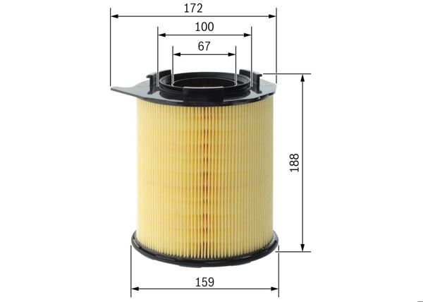 BOSCH F026400810 | Hava Filtresi Mercedes M133 W176 C117 X117 X156