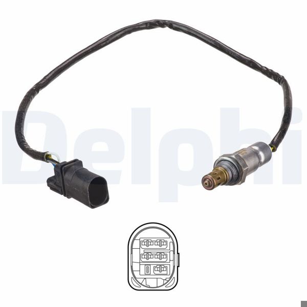 DELPHI ES21153-12B1 | Oksijen Sensörü Audi A1 Ibiza Toledo IV Fabia II Roomster Rapid Polo 1.6Tdı 09 >