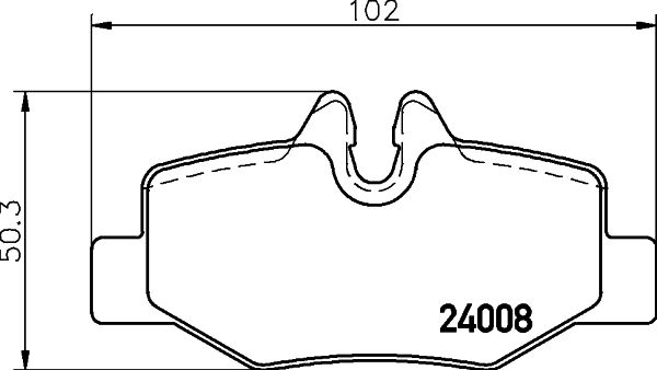 HELLA 8DB355010-661 | Fren Balatası Arka Viano W639 03 > Vito W639 03 >