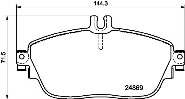 HELLA 8DB355019-721 | Fren Balatası Ön X156 13 > W176 13 > 18 W246 11 > 18 C117 13 > 19