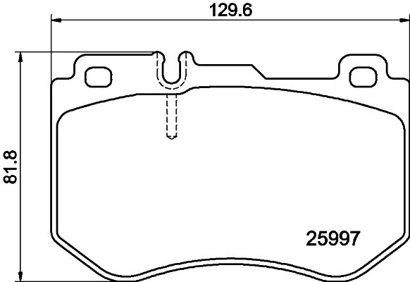 HELLA 8DB355021-741 | Fren Balatası Ön C-Class W205 14 > S205 14 > C205 15 > A205 16 >