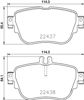 HELLA 8DB355025-781 | Fren Balatası Arka C257 18 > W213 16 > S213 16 > C238 16 > A238 17 >