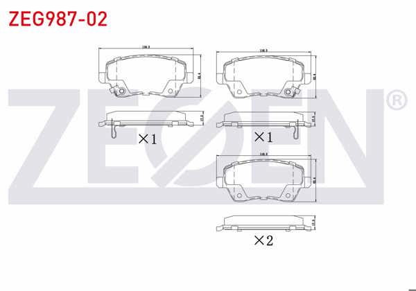 ZEGEN ZEG987-02 | Fren Balata Ön Ikazlı Suzuki Swift III (Mz,Ez) 1.3İ 2005-2010 / Swift III 1.3 Ddıs 2005-2010 / Swift III 1.5İ 2005-2010 / Splash 1.3 CDTI 2008-/ Opel Agila B 1.2 2007-/ Agila B 1.3 CDTI 2007 -