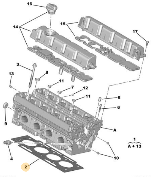 MOPAR (PSA) 0209.FS | Silindir Kapak Contası Ew10a (20 16V) 307 407 C5 (I