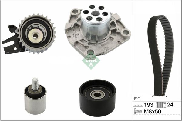 INA 530096930 | Devirdaimli Triger Gergi Kiti 193X24 Fiat Ducato 21 > 2.2D Mjet