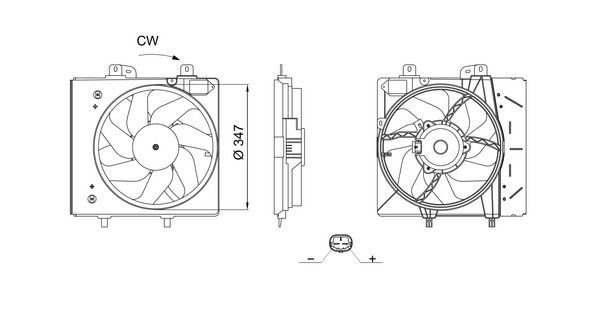 MAHLE CFF703000S | Fan Motoru 1007 2008 I 207 207 CC 207 Sw 207 208 I 301-C-Elysee C2 C3