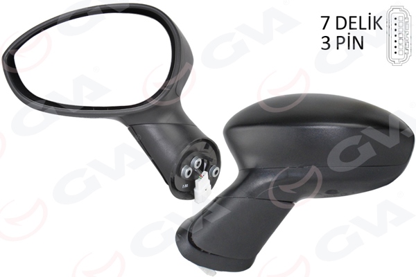 GVA 1028231 | Dış Dikiz Aynası Sol Grande Punto 05 > Linea 07 > Elektrikli 3 Fiş Vm-6156El 7 Fiş Vm-6156El