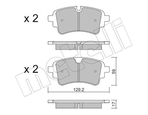 METELLİ 22-1129-1 | Arka Balata-Kablosuz Audi A4-A6-Q5