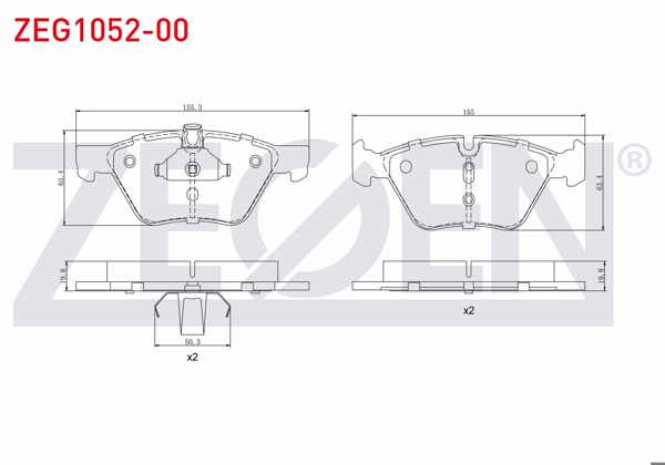 ZEGEN ZEG1052-00 | Fren Balata Ön BMW 5 Serisi (E60) 520 D 2003-2010 / 5 Serisi (E60) 520 İ 2003-2010 / 3 Serisi (E90) 320 D 2005-2011 / 3 Serisi (E90) 316 İ 2005-2011 / 3 Serisi (E90) 325 İ 2005-2011