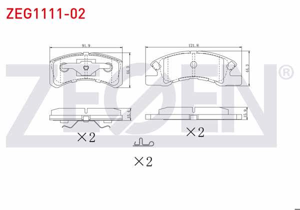ZEGEN ZEG1111-02 | Fren Balata Ön Mitsubishi Attrage (A10_) 1.2 2014-/ Daihatsu Cuore VII 1.0 2003-2007