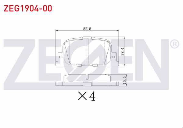 ZEGEN ZEG1904-00 | Fren Balata Arka Geely Emgrand Ec7 1.5 2010-2014 / Geely Geely 1.3 2009 -