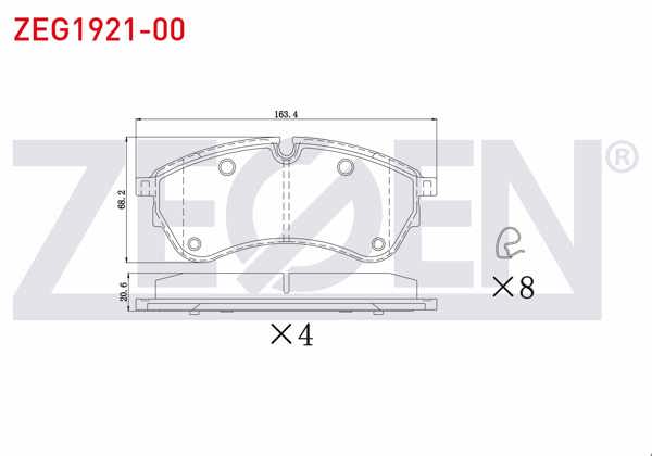 ZEGEN ZEG1921-00 | Fren Balata Ön Tek Teker VW Crafter 2.0 TDI 2018-/ Man Tge 2.0 TDI 2018 / Çift Teker Arka VW Crafter 2.0 TDI 2018-/ Man Tge 2.0 TDI 2018