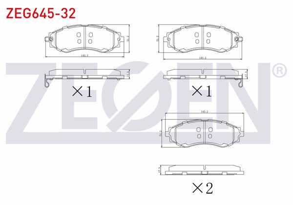 ZEGEN ZEG645-32 | Fren Balata Ön Chevrolet Evanda (V200) 2.0İ 2003-2006
