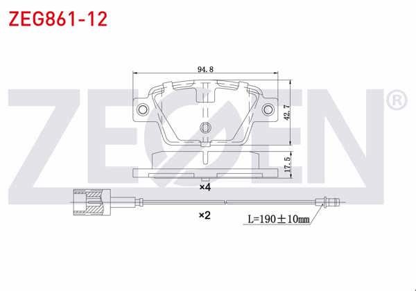 ZEGEN ZEG861-12 | Fren Balata Arka Fiat Bravo II (198) 1.6 Mjt 2006 -