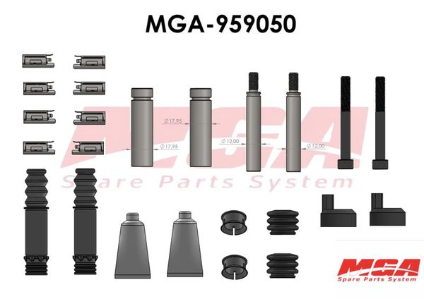MGA 959050 | Kaliper Burc Tamir Tk Saclı On Arka Sprinter 907 18-(2 Teker Full Set)