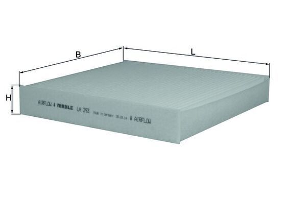 MAHLE LA293 | Polen Filtresi (Karbonsuz)