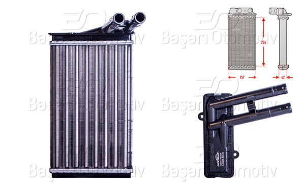 AUTOLUX 1143003-22 | Kalorifer Radyatörü Mekanik 230X155 mm VW Passat 1.8 T1.9 TDI 2.0 2.3 2.5 TDI A80 A4 1.6 1.8 T1.9 TDI 2.4 2.5 TDI Superb 1 1996 >