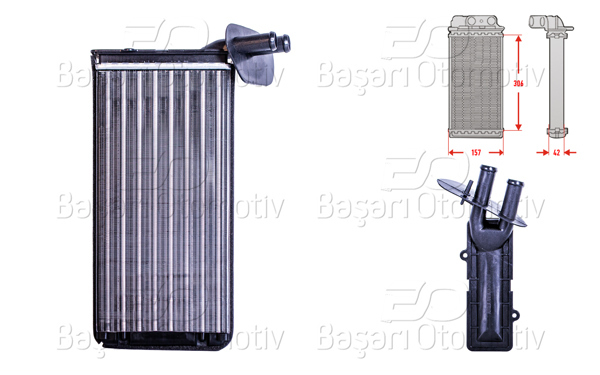 AUTOLUX 1143007-22 | Kalorifer Radyatörü Mekanik Mt-At 306X157 mm VW T4 2.4 2.5 TDI 96 >
