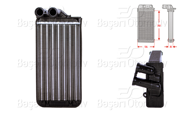 AUTOLUX 3113029-22 | Kalorifer Radyatörü Mekanik 245X134x35 Peugeot 307 00-07 / Citroen C4 04-11
