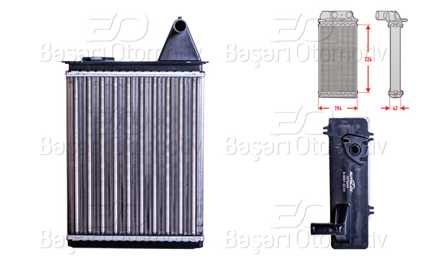 AUTOLUX 3143019-22 | Kalorifer Radyatörü Mekanik 224X194 mm Fiat Palio Siena Strada 1.0 1.1 1.2 1.4 1.6 1.7 1996 >