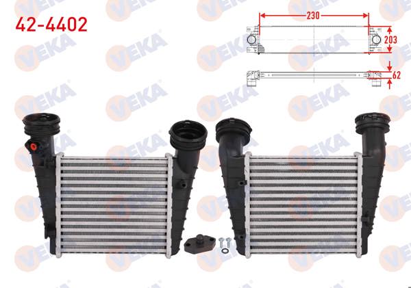 VEKA 42-4402 | Turbo Radyatörü (Intercooler) Müşürlü Volkswagen Passat (3B3) 1.8 2000-2005