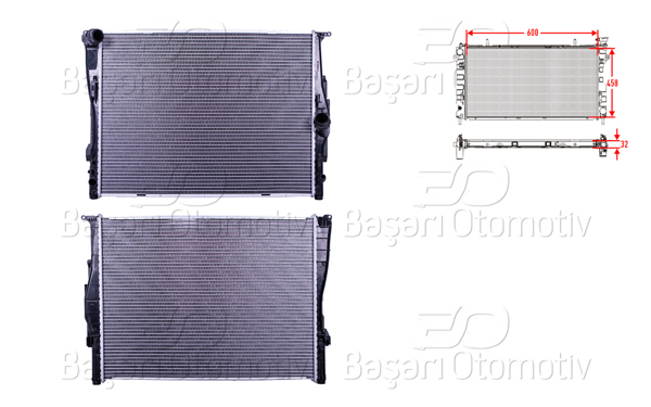 WISCO 3113061-00 | Su Radyatörü Brazing Mt-At 600X458x32 BMW E90. E87 Benzin /