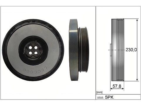 INA 544060510 | Krank Kasnağı Mercedes Om654 2.0 W447 W205 W177 W213
