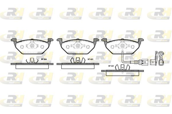 ROADHOUSE 2633.21 | Fren Balatası Ön Fişli Vag Golf4 Golf5 Jetta Bora Polo A3 Leon 97 >