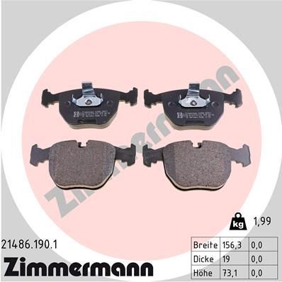 ZIMMERMANN 21486.190.1 | Fren Balatası
