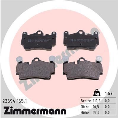 ZIMMERMANN 23694.165.1 | Fren Balatası