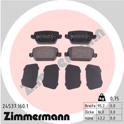 ZIMMERMANN 24537.160.1 | Fren Balata Seti