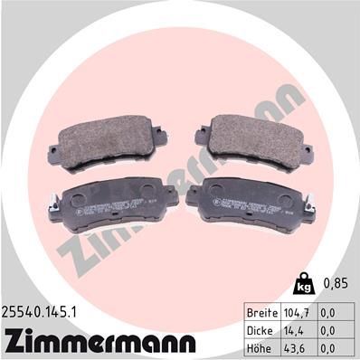 ZIMMERMANN 25540.145.1 | Fren Balata Seti
