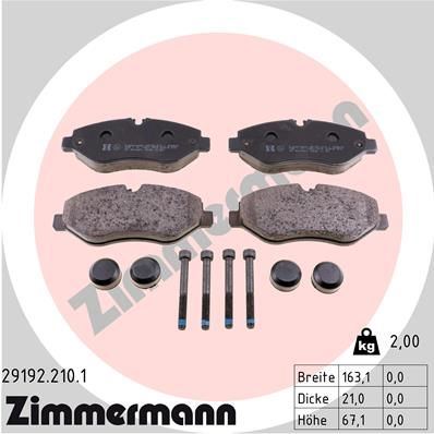 ZIMMERMANN 29192.210.1 | Fren Balata Seti