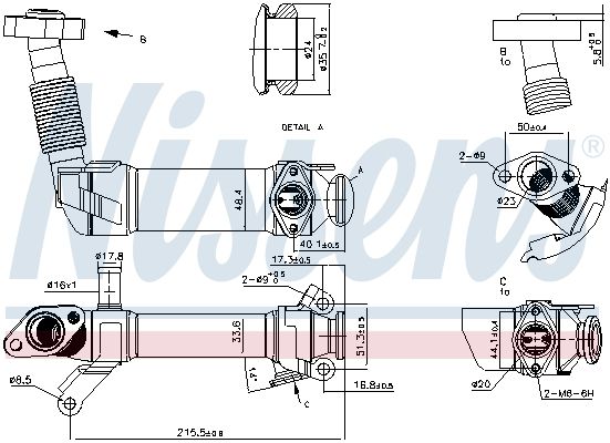 NISSENS 989281 | EGR Radyatörü M47n-M47n2-M57n-M57n2-E46-E53-E60-E63-E70-E71-E83-E87-E90-E92-E93