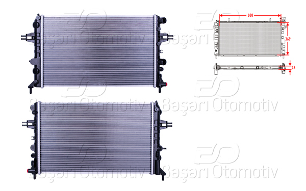 WISCO 2113712-00 | Su Radyatörü Brazing Mt 600X369x26 Opel Astra G 1.6 98 >