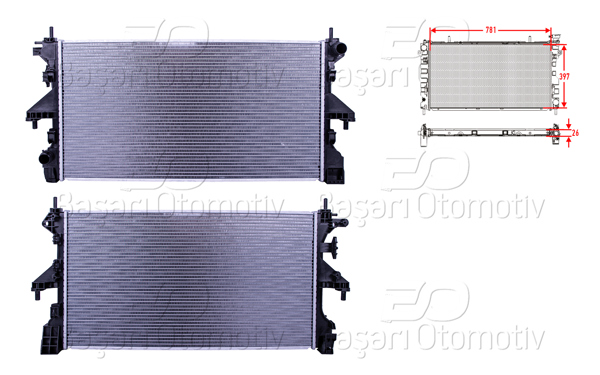 WISCO 3113506-00 | Su Radyatörü Brazing Mt 781X397x26 Fiat Ducato 2.3D. Peugeot Boxer. Citroen Jumper 2.2Hdı. 3.0 HDI Euro 5 Motor 11 >