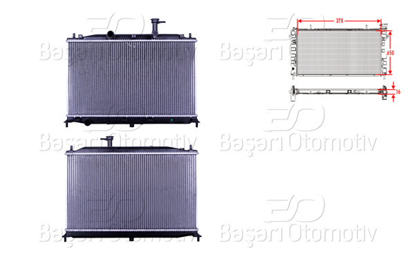 WISCO 3113525-00 | Su Radyatörü Brazing Mt 370X650x16 mm Hyundai Accent. Era 1.4. 1.6 06 > Benzinli