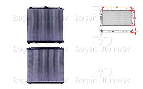 WISCO 3113556-00 | Su Radyatörü Brazing At 600X685x32 mm Nissan Np300 Navara D40. Pathfınder3 R51 2.5 DCI 4Wd05 > . Pıckup D22 2.5 DCI 08 >