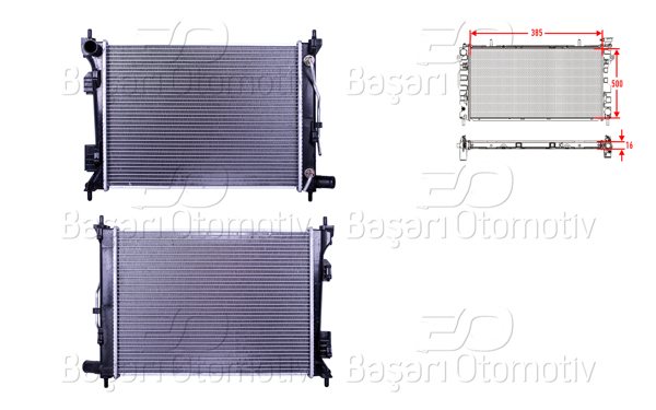 WISCO 3113575-00 | Su Radyatörü Brazing At 500X368x16 Hyundai i20 1.2. Accent Blue 1.4 11 > . Rio